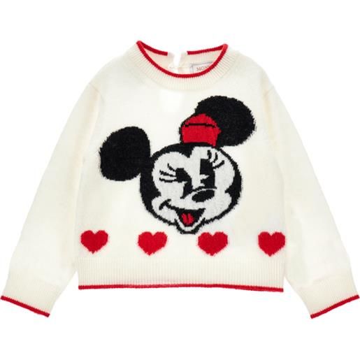 Monnalisa maglione minnie cuori intarsio