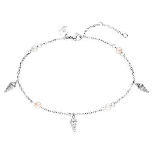 Bigsoho Fashion - Cavigliera Da Donna In Acciaio Inox Con Sfere In Oro Rosa E Acciaio Inossidabile, Colore: Oro Rosa, Cod. A185G74 - Foto 7