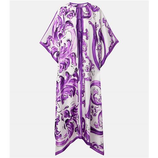 Dolce&Gabbana copricostume majolica in twill di seta