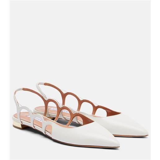 Aquazzura ballerine slingback endless love in pelle