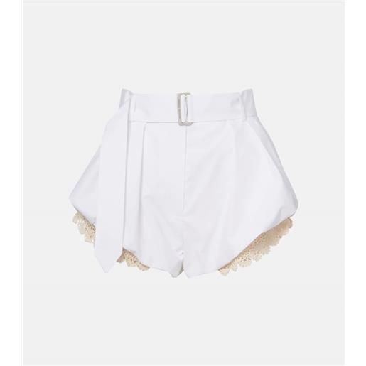 Magda Butrym shorts in misto cotone con lavorazione crochet