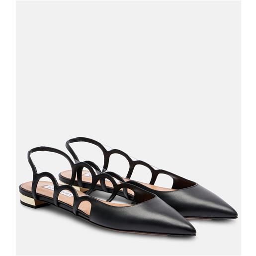 Aquazzura ballerine slingback endless love in pelle