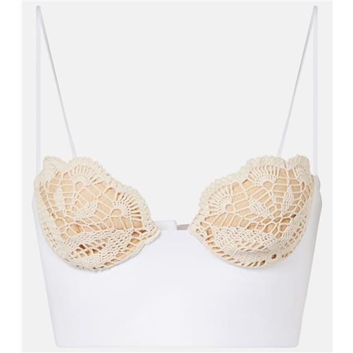 Magda Butrym top bustier in crochet di cotone