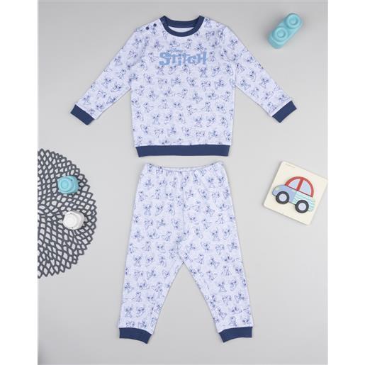 Prénatal pigiama bimbo grigio/blu allover stitch