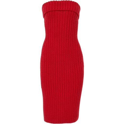 Carolina Herrera abito midi in maglia a coste - rosso