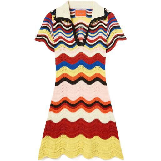 La DoubleJ abito corto con motivo chevron - rosa