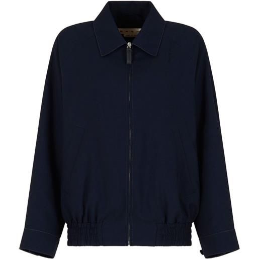 Marni bomber con zip - blu
