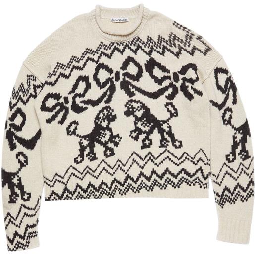 Acne Studios maglione con effetto jacquard - toni neutri