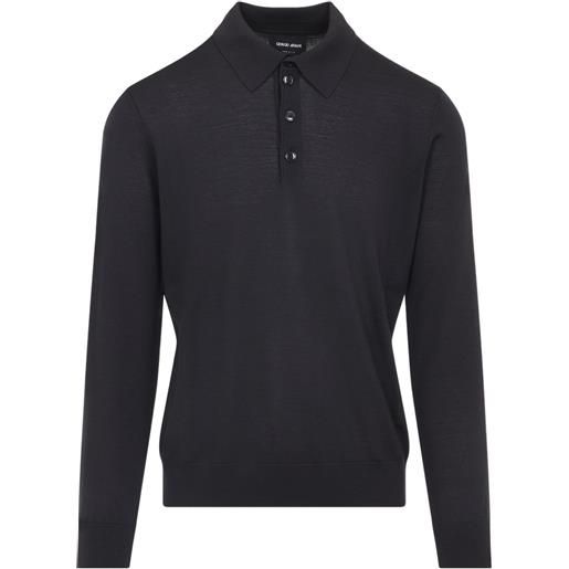 Giorgio Armani polo in lana - nero