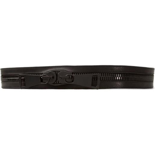 Ronald Pineau zipper belt - nero