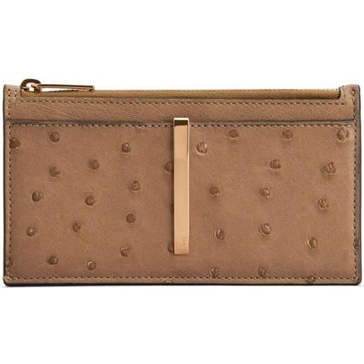 Tod's portacarte con zip - toni neutri