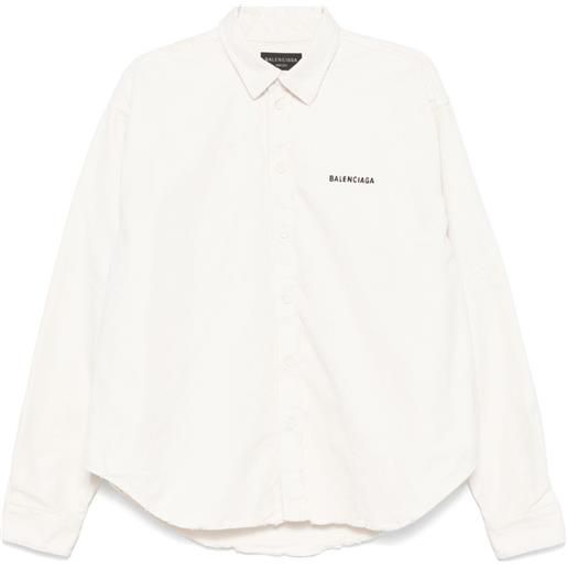 Balenciaga camicia con ricamo - bianco
