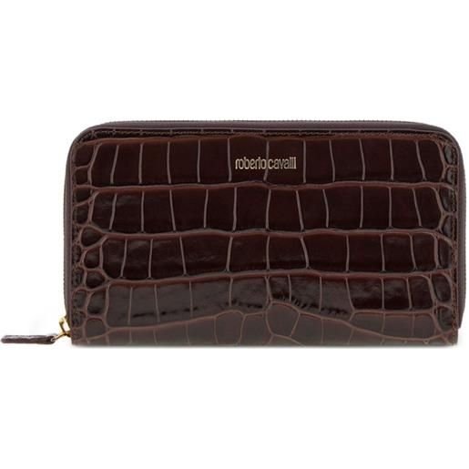Roberto Cavalli portafoglio con zip - marrone