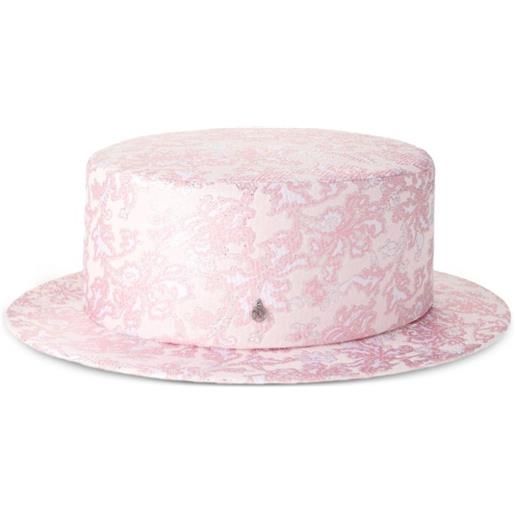 Maison Michel cappello con effetto jacquard - rosa