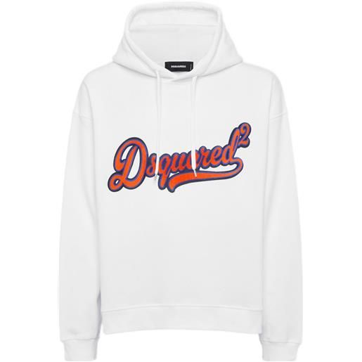 DSQUARED2 felpa con logo e cappuccio - bianco