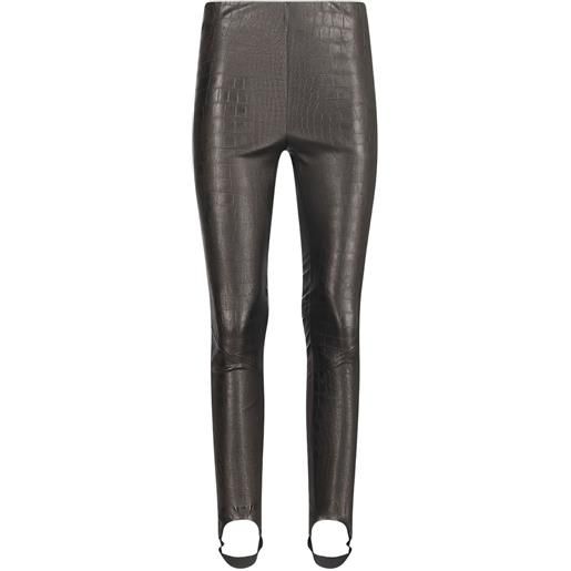 Enes leggings con effetto coccodrillo - nero