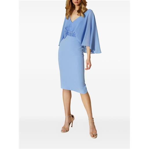 Allure abito corto a matita con mantella - blu