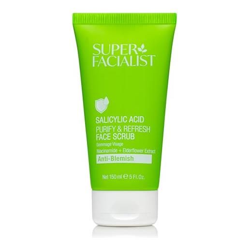 Super Facialist acido salicilico anti blemish purify and refresh face scrub per la pulizia profonda dei pori e la pelle più chiara, 150 ml
