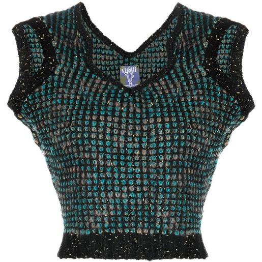 VITELLI top con scollo a v - nero