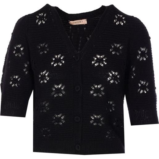 TWINSET cardigan con scollo a v - nero
