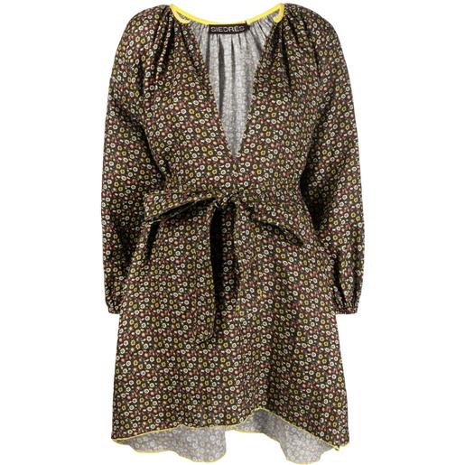 SIEDRES abito a fiori - marrone