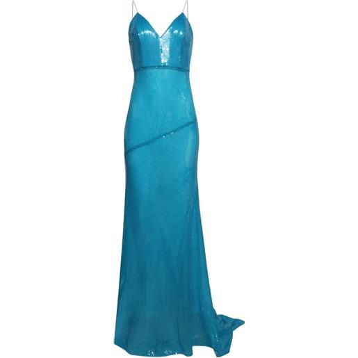 Alex Perry abito da sera con paillettes - blu