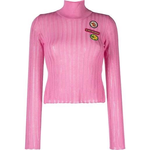 CORMIO maglione anna con ricamo - rosa
