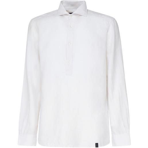 Fay polo con colletto ampio - bianco