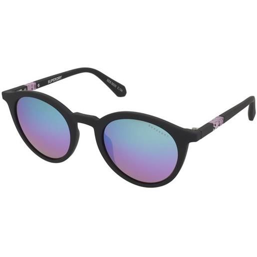 Occhiali Da Sole Superdry Donna Modello SDPEYTON-195, Nero-tartaruga, Lenti Verdi Categoria 3. Protezione UV400, Forma Cat-eye, Misura 55-19-145.