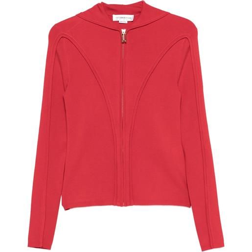 Victoria Beckham cardigan con zip - rosso
