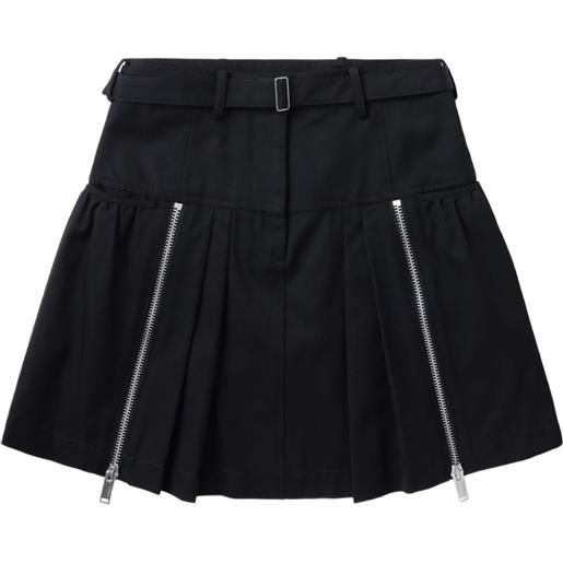 3.1 Phillip Lim minigonna plissettata con zip - nero