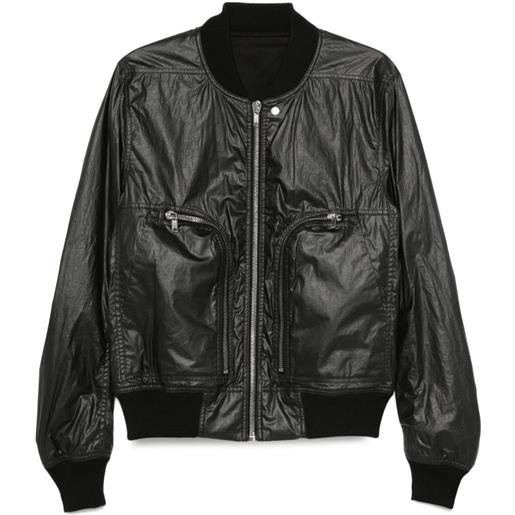Rick Owens bomber con zip - nero