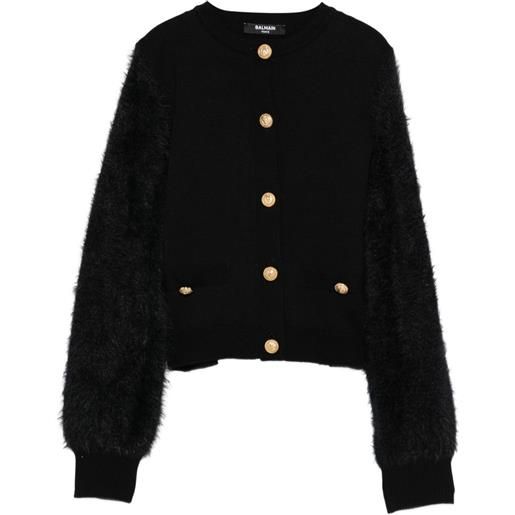 Balmain Kids cardigan con bottoni - nero