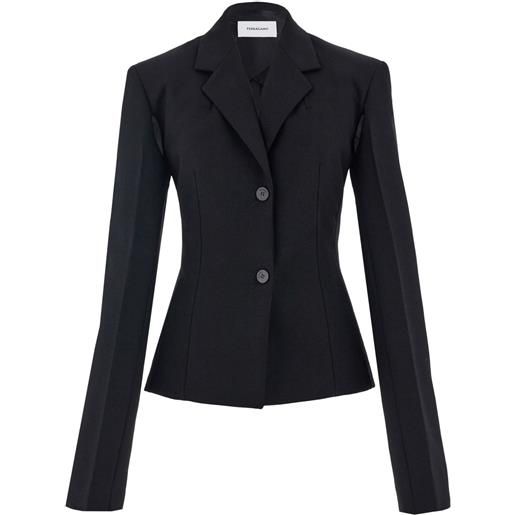 Ferragamo blazer con maniche aperte - nero