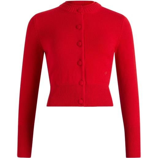 Patou cardigan con doppio colletto - rosso