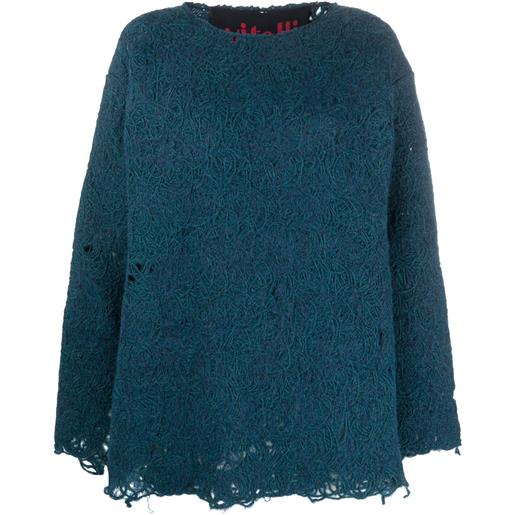 VITELLI maglione con effetto vissuto - blu