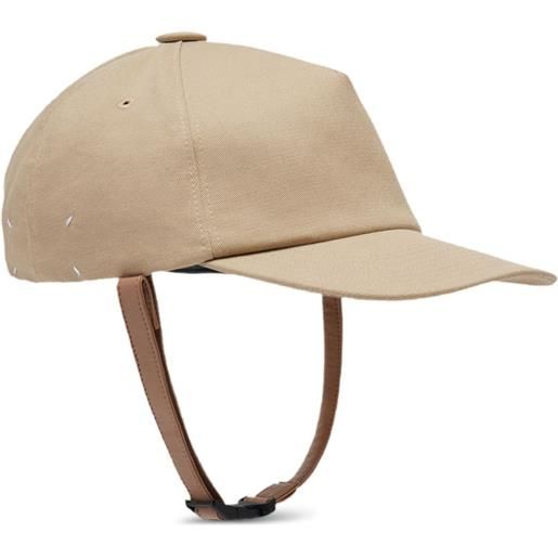 Maison Margiela cappello da baseball con cinturino in pelle - toni neutri