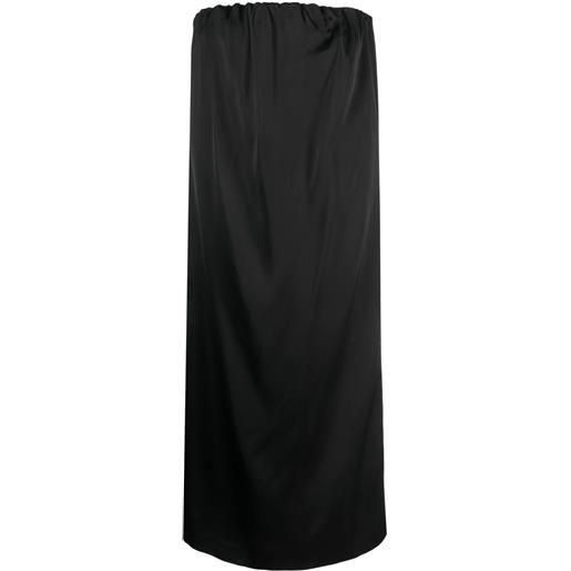 LouLou de Saison abito siple midi senza spalline - nero