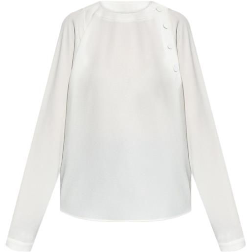 Emporio Armani blusa con maniche raglan - bianco