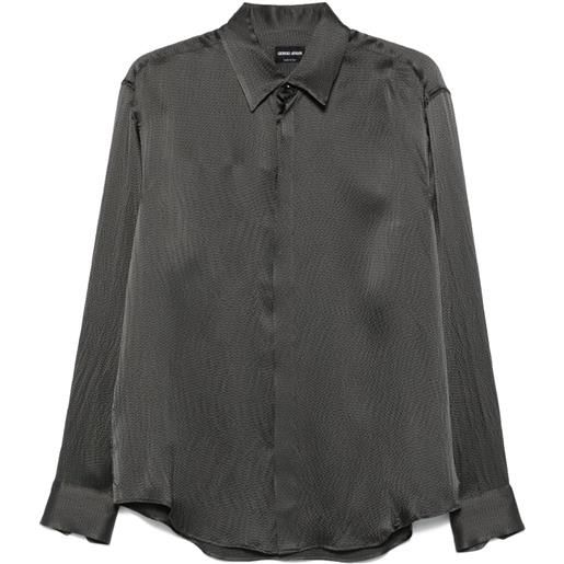 Giorgio Armani camicia in seta - grigio