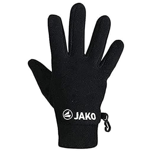 JAKO fleece. Gloves 1230, guanti unisex-adulto, nero, 7