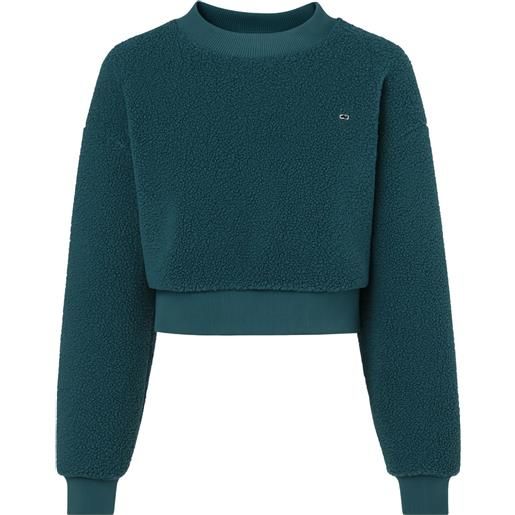 TOMMY HILFIGER felpa cropped in sherpa di tommy hilfiger