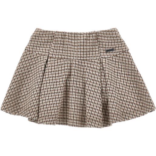 Monnalisa gonna con pieghe pied-de-poule