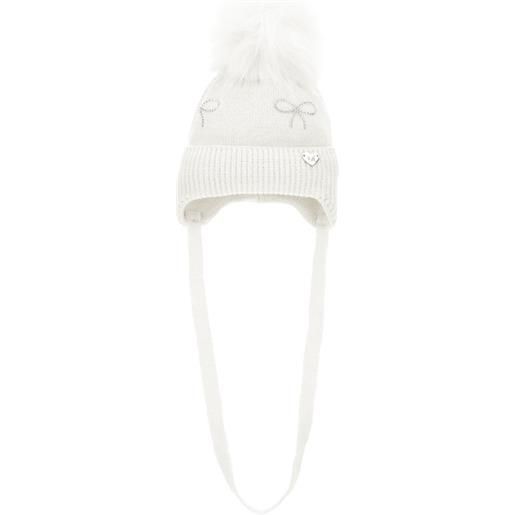 Monnalisa berretto pompon fiocco strass