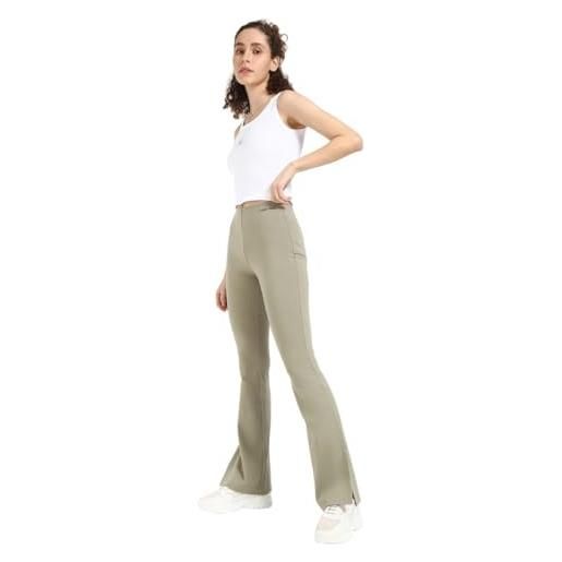 Calvin Klein donna leggings milano elastic gamba svasata, beige (nordic dust), xxl