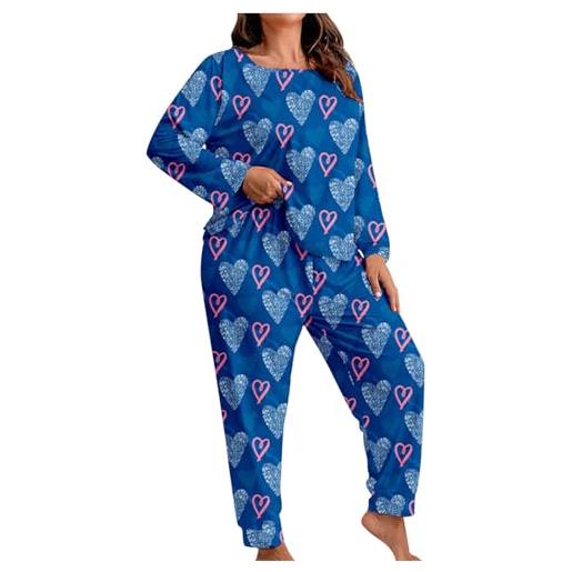 Pigiama Invernale Donna Con Pantaloni Quadretti - Pigiamone In Pile Morbido - Taglie S-XL