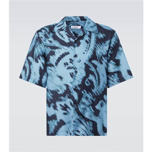 Commas camicia in twill di cotone e seta con stampa