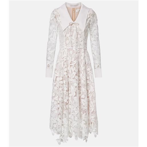 Oscar de la Renta abito midi in pizzo guipure