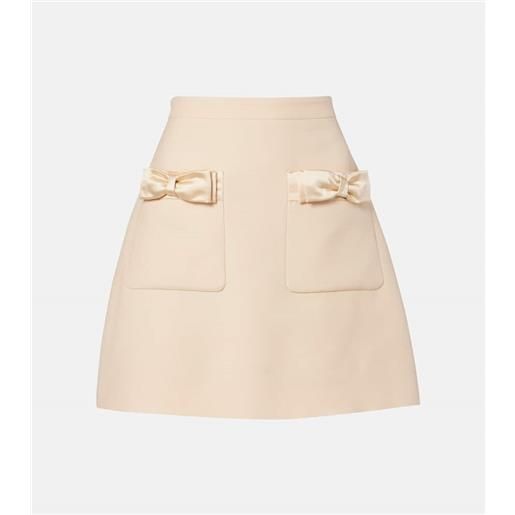 Valentino minigonna in crepe couture con fiocco