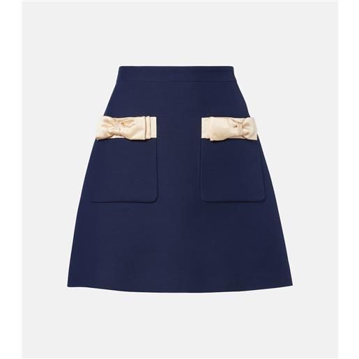 Valentino minigonna in crepe couture